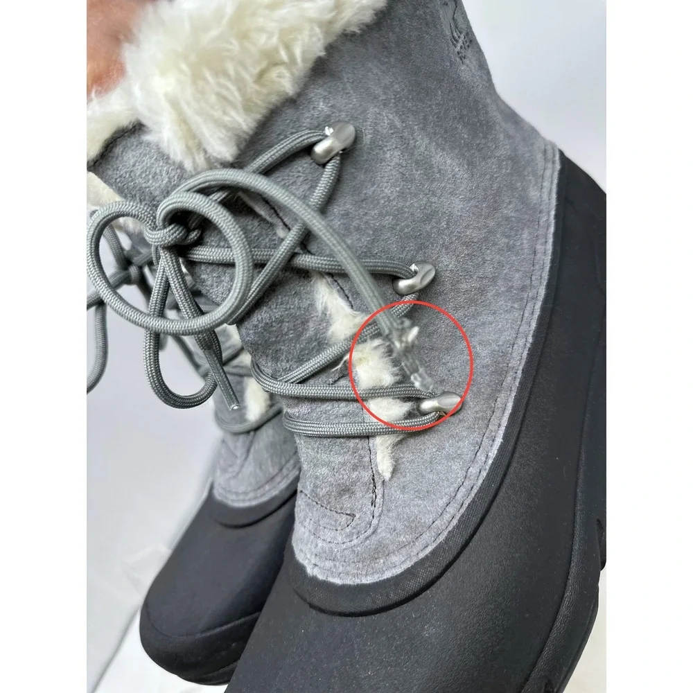 Sorel Snow Angel Suede Snow Boots Gray/Quarry Black 11